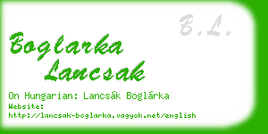 boglarka lancsak business card